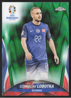 Stanislav Lobotka, Kartička, Topps Chrome UEFA Euro 2024, Green Ray Wave