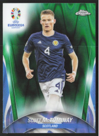 Scott McTominay, Kartička, Topps Chrome UEFA Euro 2024, Green Ray Wave
