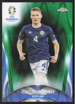 Scott McTominay, Kartička, Topps Chrome UEFA Euro 2024, Green Ray Wave