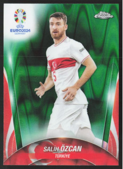 Salih Ozcan, Kartička, Topps Chrome UEFA Euro 2024, Green Ray Wave
