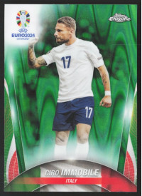 Ciro Immobile, Kartička, Topps Chrome UEFA Euro 2024, Green Ray Wave