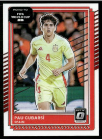 Pau Cubarsi, Kartička, 2026 Panini Donruss Road to FIFA World Cup, Optic