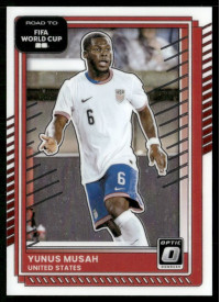 Yunus Musah, Kartička, 2026 Panini Donruss Road to FIFA World Cup, Optic