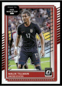 Malik Tillman, Kartička, 2026 Panini Donruss Road to FIFA World Cup, Optic
