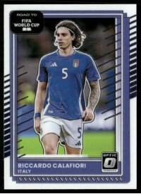 Riccardo Calafiori, Card, 2026 Panini Donruss Road to FIFA World Cup, Optic