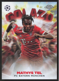 Mathys Tel, Kartička, Topps Chrome UEFA Club Competitions 2022-2023, INSERT