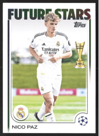 Nico Paz, Kartička, Topps UEFA Club Competitions 2024-25, BASE