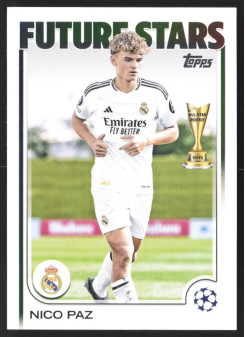 Nico Paz, Kartička, Topps UEFA Club Competitions 2024-25, BASE