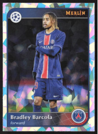 Bradley Barcola, Kartička, Topps Merlin UEFA Club Competitions 2024-25, Atomic Refractor