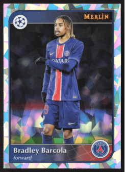 Bradley Barcola, Kartička, Topps Merlin UEFA Club Competitions 2024-25, Atomic Refractor