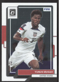 Yunus Musah, Kartička, 2022-23 Panini Donruss Soccer, Optic