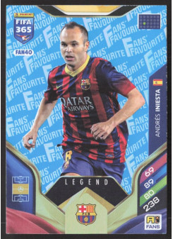 Andrés Iniesta, Kartička, 2026 Panini Adrenalyn XL FIFA 365, Blue