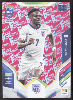 Bukayo Saka, Kartička, 2026 Panini Adrenalyn XL FIFA 365, Red