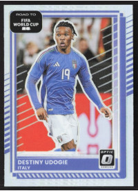 Destiny Udogie, Card, 2026 Panini Donruss Road to FIFA World Cup, Holo Optic
