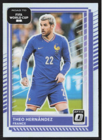 Theo Hernandez, Card, 2026 Panini Donruss Road to FIFA World Cup, Holo Optic