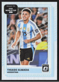 Thiago Almada, Card, 2026 Panini Donruss Road to FIFA World Cup, Holo Optic