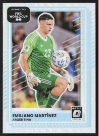 Emiliano Martinez, Card, 2026 Panini Donruss Road to FIFA World Cup, Holo Optic