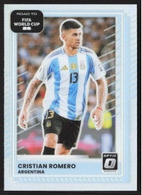 Cristian Romero, Card, 2026 Panini Donruss Road to FIFA World Cup, Holo Optic