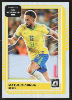 Matheus Cunha, Card, 2026 Panini Donruss Road to FIFA World Cup, Holo Optic