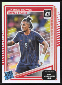 Damion Downs, Card, 2026 Panini Donruss Road to FIFA World Cup, Holo Optic