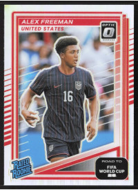 Alex Freeman, Card, 2026 Panini Donruss Road to FIFA World Cup, Holo Optic