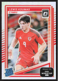 Lewis Koumas, Card, 2026 Panini Donruss Road to FIFA World Cup, Holo Optic