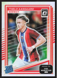 Thelo Aasgaard, Card, 2026 Panini Donruss Road to FIFA World Cup, Holo Optic