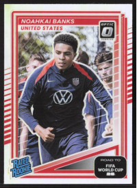 Noahkai Banks, Card, 2026 Panini Donruss Road to FIFA World Cup, Holo Optic