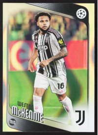 Weston McKennie, Kartička, 2025-26 Topps UEFA Club Competitions, Neon Yellow FlowFractor