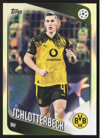 Nico Schlotterbeck, Kartička, 2025-26 Topps UEFA Club Competitions, Neon Yellow FlowFractor