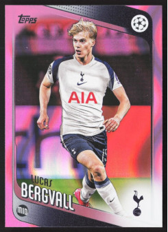 Lucas Bergvall, Kartička, 2025-26 Topps UEFA Club Competitions, Neon Pink FlowFractor