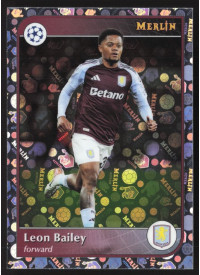 Leon Bailey, Kartička, Topps Merlin UEFA Club Competitions 2024-25, Vintage Merlin Refractor