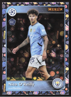Nico O'Reilly, Kartička, Topps Merlin UEFA Club Competitions 2024-25, Vintage Merlin Refractor