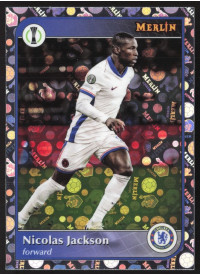 Nicolas Jackson, Kartička, Topps Merlin UEFA Club Competitions 2024-25, Vintage Merlin Refractor