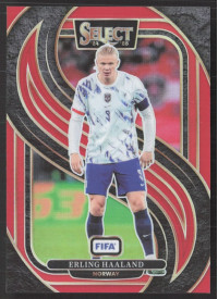 Erling Haaland, Kartička, 2024-25 Panini Select FIFA Soccer, Red