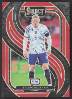 Erling Haaland, Kartička, 2024-25 Panini Select FIFA Soccer, Red
