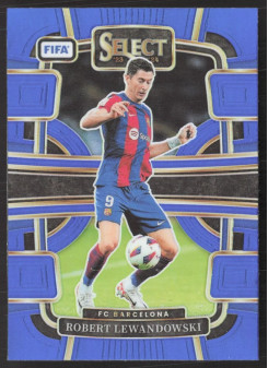 Robert Lewandowski, Kartička, 2023-24 Panini Select FIFA Soccer, Blue