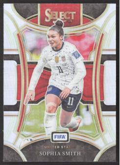 Sophia Smith, Kartička, 2023-24 Panini Select FIFA Soccer, Silver