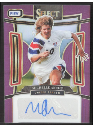 Michelle Akers, Card, 2023-24 Panini Select FIFA Soccer, AUTOGRAPH