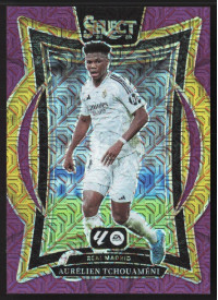 Aurelien Tchouameni, Kartička, 2024-25 Panini Select LaLiga, Purple Mojo