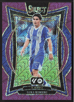 Luka Romero, Kartička, 2024-25 Panini Select LaLiga, Purple Mojo
