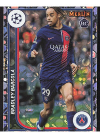 Bradley Barcola, Kartička, Topps Merlin Chrome UEFA Club Competitions 2023-24, Vintage Merlin Refractor