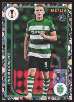 Viktor Gyokeres, Card, Topps Merlin Chrome UEFA Club Competitions 2023-24, Vintage Merlin Refractor