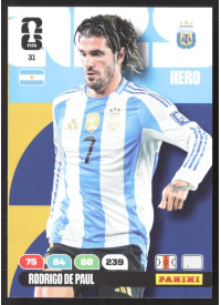 Rodrigo De Paul, Kartička, 2026 Panini Adrenalyn XL FIFA World Cup, BASE