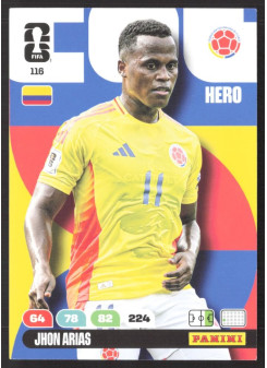 Jhon Arias, Kartička, 2026 Panini Adrenalyn XL FIFA World Cup, BASE