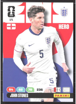 John Stones, Kartička, 2026 Panini Adrenalyn XL FIFA World Cup, BASE