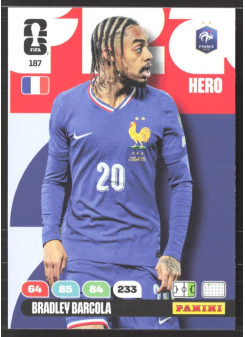 Bradley Barcola, Kartička, 2026 Panini Adrenalyn XL FIFA World Cup, BASE