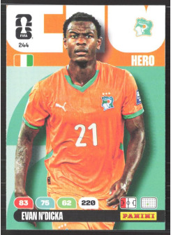 Evan N'Dicka, Kartička, 2026 Panini Adrenalyn XL FIFA World Cup, BASE
