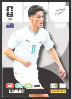 Elijah Just, Kartička, 2026 Panini Adrenalyn XL FIFA World Cup, BASE