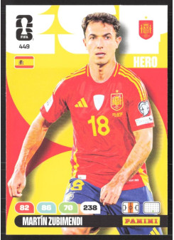 Martín Zubimendi, Kartička, 2026 Panini Adrenalyn XL FIFA World Cup, BASE
